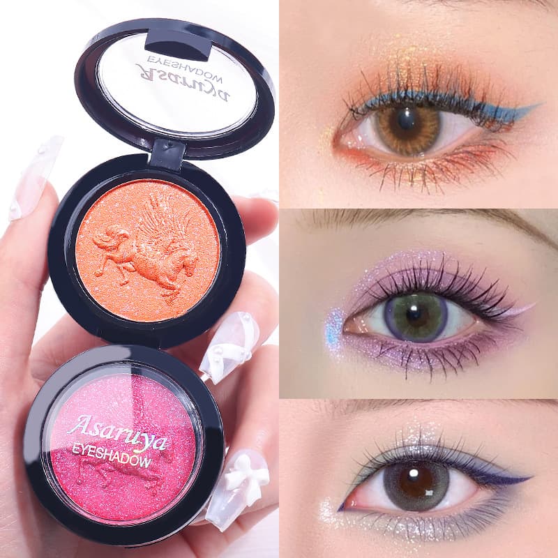 Ashariya Monochrome Eyes Noble Pegasus Eyeshadow Colorful Pearlescent Brightening Stage Fine Glitter Eyeshadow Makeup Palette