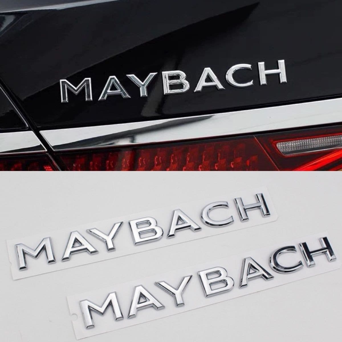 For Maybach MAYBACH Letter Emblem S400L Rear Trunk Lid Letter Emblem Sticker Car Sticker