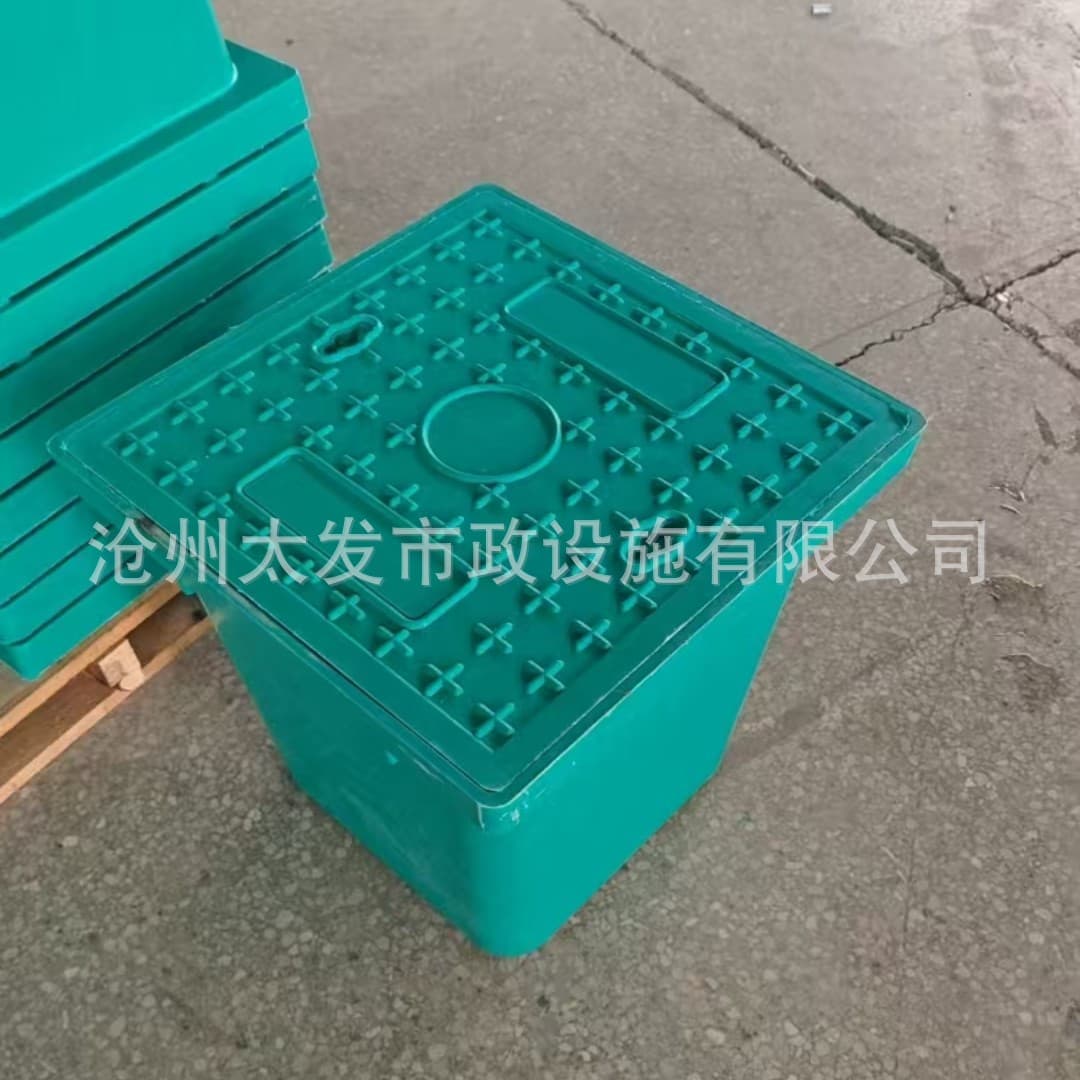 Integrated cable manhole cover, made of resin composite material, SMC, brick-free prefabricated low-voltage electrical manhole cover.