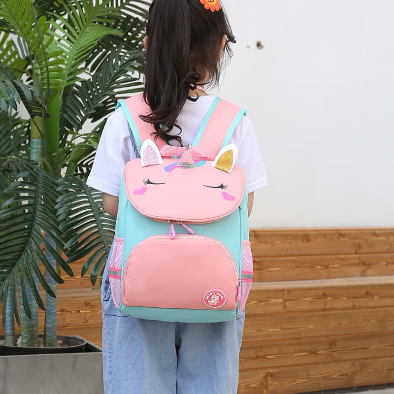 Children's schoolbag new cartoon unicorn backpack 3-5-7 years old kindergarten baby cute small backpack foreign trade