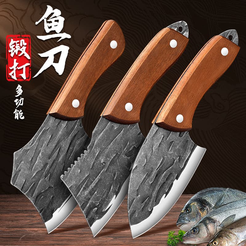 Household Kitchen Knife Ultra Sharp Fish Knife Kitchen Slicer Outdoor Mini Butcher Knife Stainless Steel Other