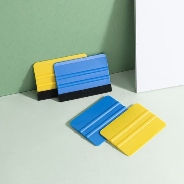 Four-Shape Film Squeegee Car Wrap Color Change Film Advertising Special Tool Anti-Scratch Anti-Static Flannel Squeegee Wholesale