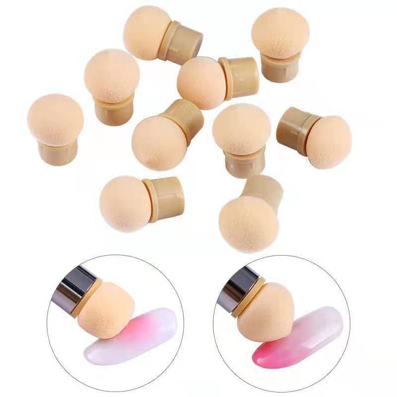 Nail Art Sponge Head Single Sponge Blending Nail Brush Head Gradient Color Powder Puff Nail Tool Wholesale in Stock
