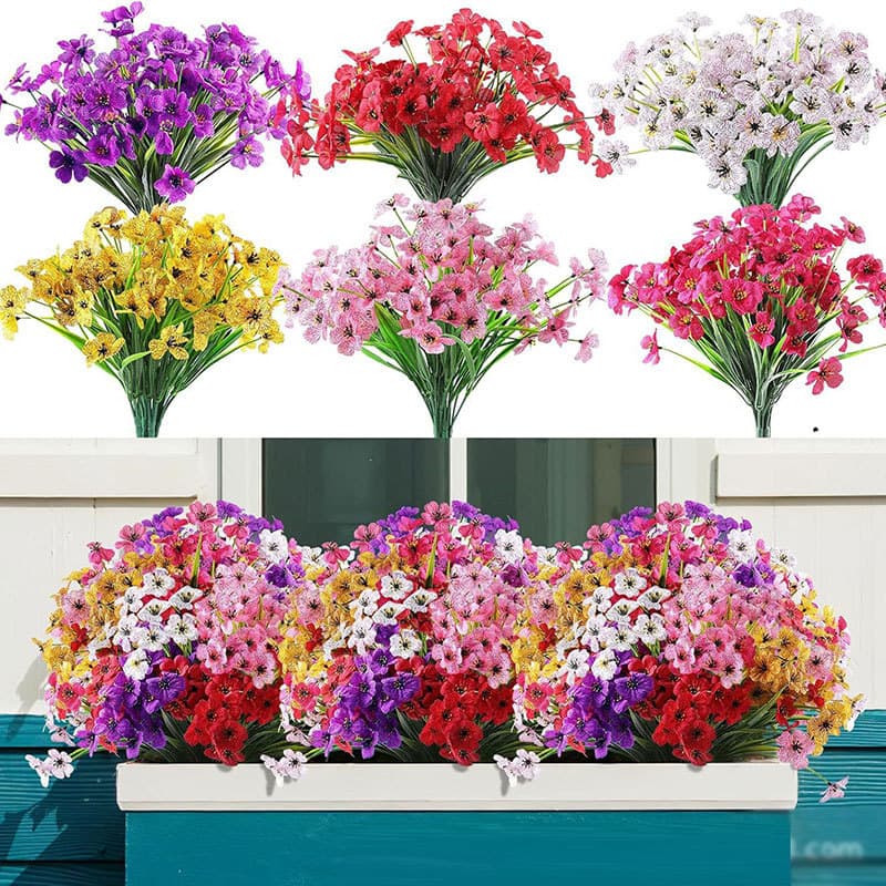 Cross-Border Dropshipping Wedding Decoration Artificial Violet Fake Flowers Road Guide Flower Arrangement Artificial Green Plants Plastic Floral Arrangement