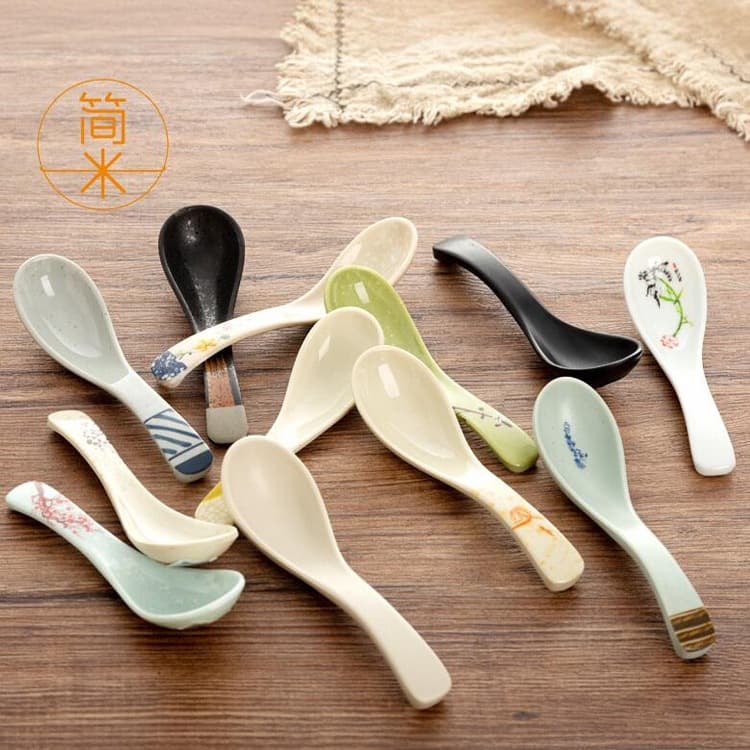 10 Melamine Spoons, Commercial Soup Ladles with Long Handle and Hook, Plastic Tableware