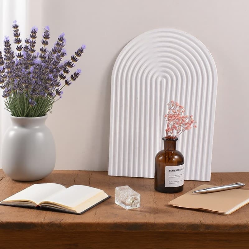 Arch U-Shape Wave Stripe Tray Silicone Mold DIY Curved Terrace Plaster Resin Cement Coaster Table Decor