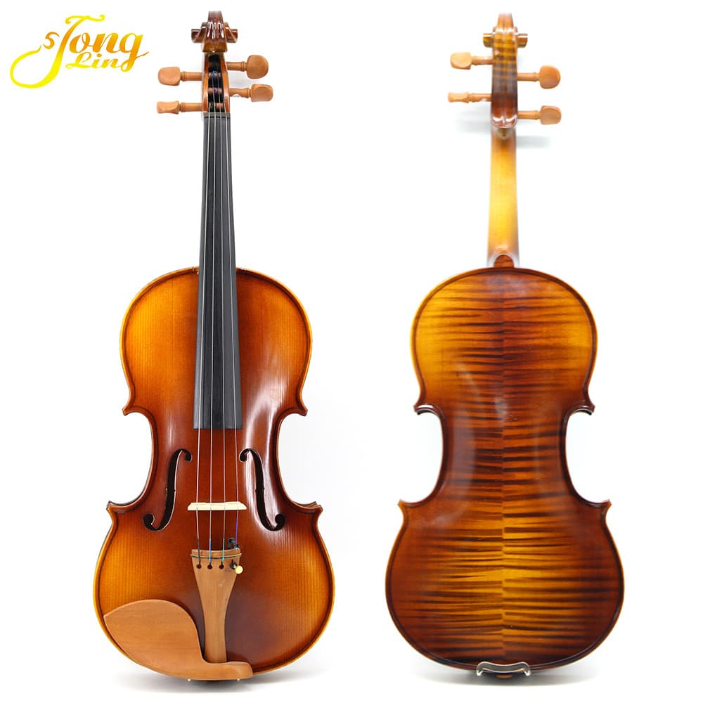 Tongling Brand Tiger Pattern Handcrafted Violin with Jujube Wood Fittings and Ebony Fingerboard - Violin Manufacturer