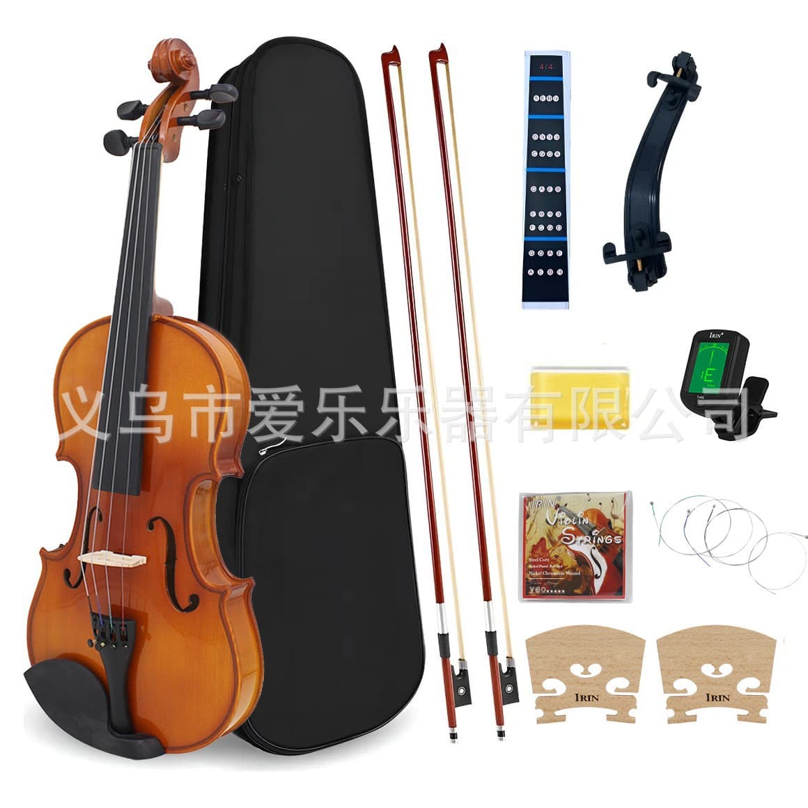 4/4 solid wood violin natural color playing violin violin children adult beginner violin set