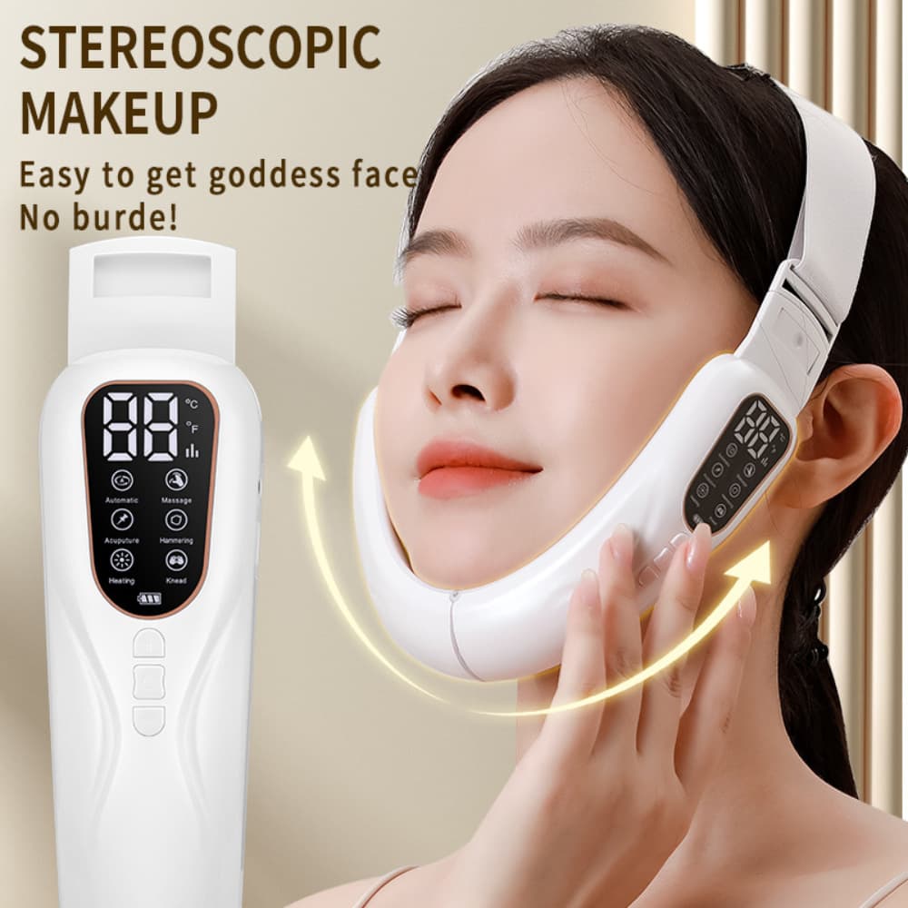 V-Shape Face Lifting Device Electric V-Face Tool Microcurrent Facial Sculpting Massager 6 Modes 15 Levels