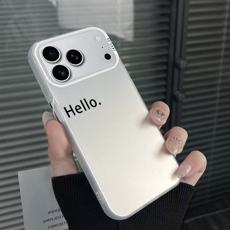 Creative English 'Hello' Phone Case Compatible with iPhone 17 Pro Max, New Simple Style for iPhone 16, 15 Mini