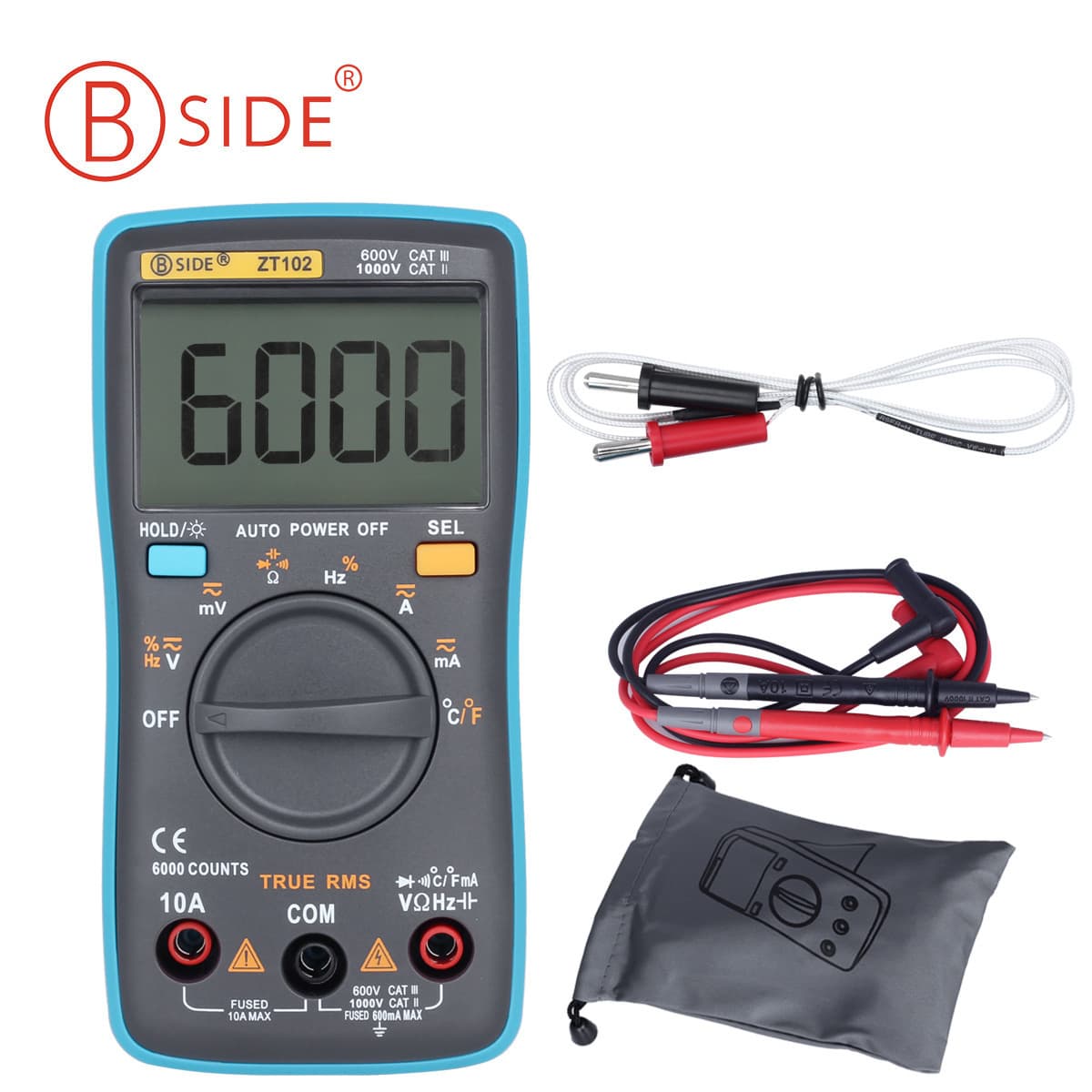 ZT102 digital multimeter high-precision automatic measuring household pocket portable voltage and current multimeter