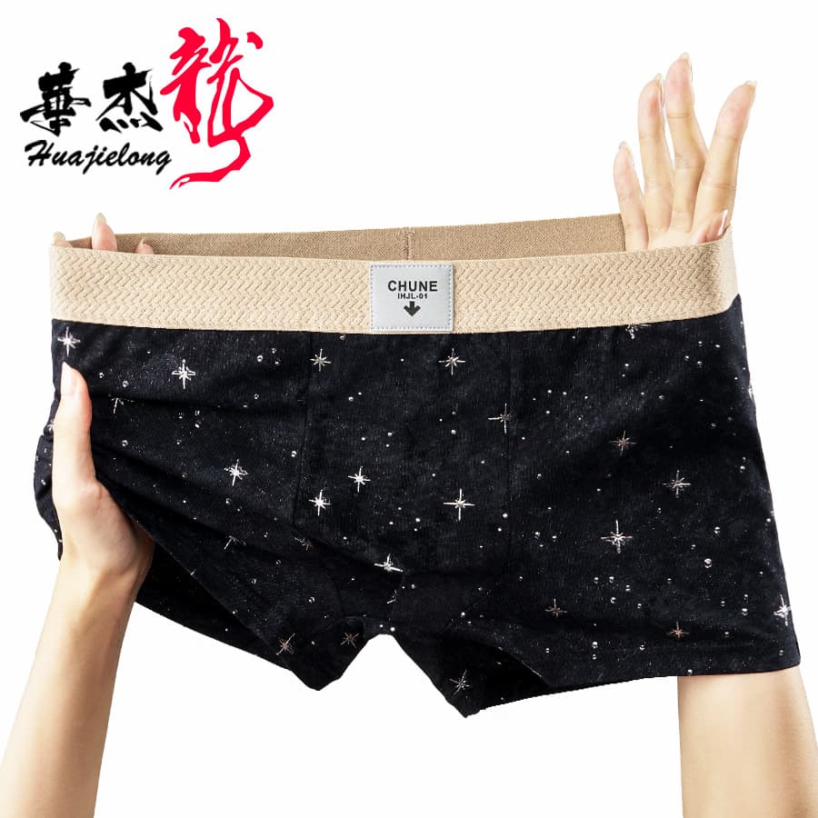 Men's underwear starry sky cotton underwear fashionable personality comfortable breathable boxer briefs teenagers mid-waist men's underwear