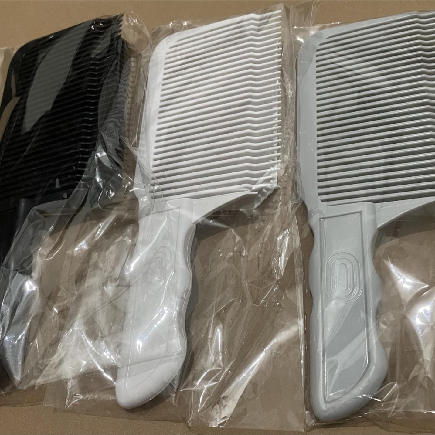 Cross-border Men's Hair Clipper Comb Salon Long Handle Barber Comb Home Use Taper Comb Barber Fade Combs