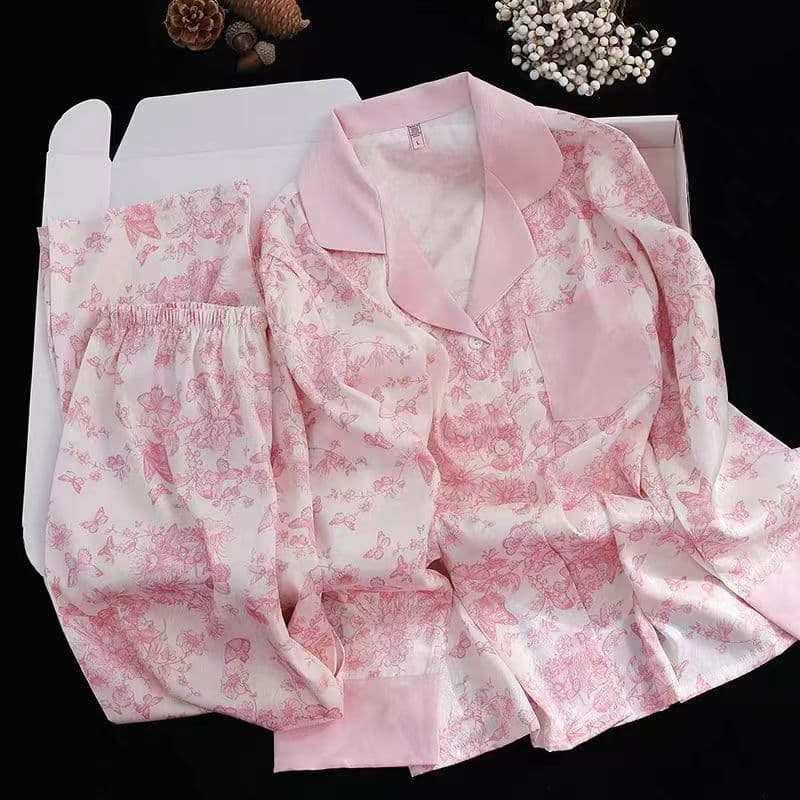 Women's Birthday, New Year, Valentine's Day Gift for Best Friend, Girlfriend, Wife, Mother - Premium Ice Silk Pajama Gift Set