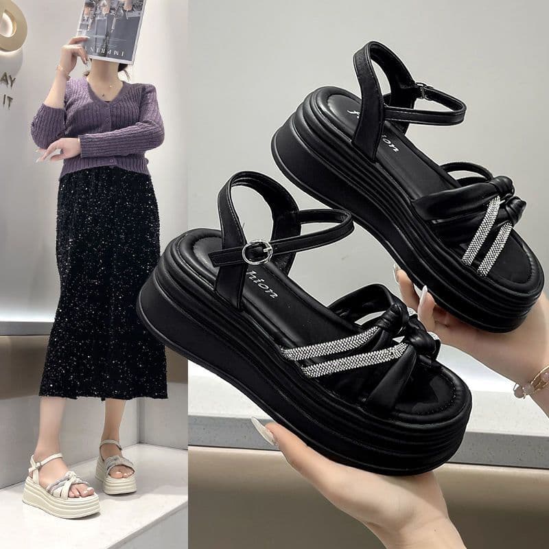 Soft Sole Comfortable Elegant Flats 2024 Trendy Fresh Breathable Design Sandals