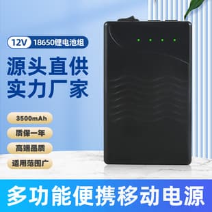 18650 Lithium Battery Pack 12V High Capacity Portable 12V Power Bank Rechargeable Battery