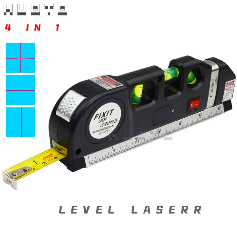 Home Use Laser Leveling Instrument Infrared Cross Line Square Leveler Tool For Decoration Renovation Hardware Tool