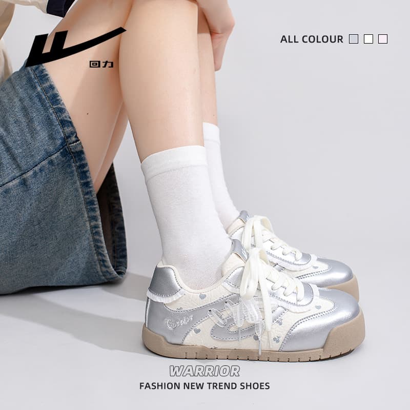 Warrior Low-Top Versatile Comfort Trendy Casual Shoes, High-Fashion Retro Korean German Training Shoes, Stylish Women's Footwear