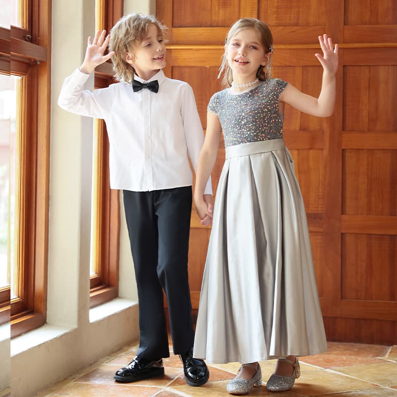 Children's costumes for middle school students, chorus costumes for primary school students, group costumes for children, host costumes for boys and girls, recitation costumes for boys and girls