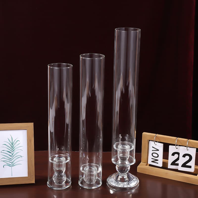 Cross-border Single Head Crystal Candlestick Glass Cup Hotel Wedding Auditorium Layout Candlestick Ornaments Birthday Party Decoration