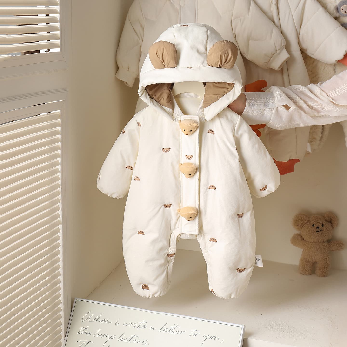 Infant down jacket winter thickened small months baby down outerwear newborn down jumpsuit winter wear thick