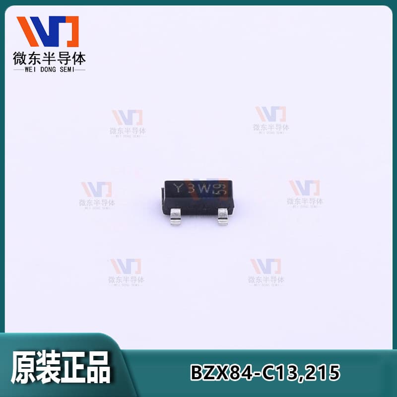 Nexperia Zener diode BZX84-C13,215, 13V, marking Y3W, SOT-23 package