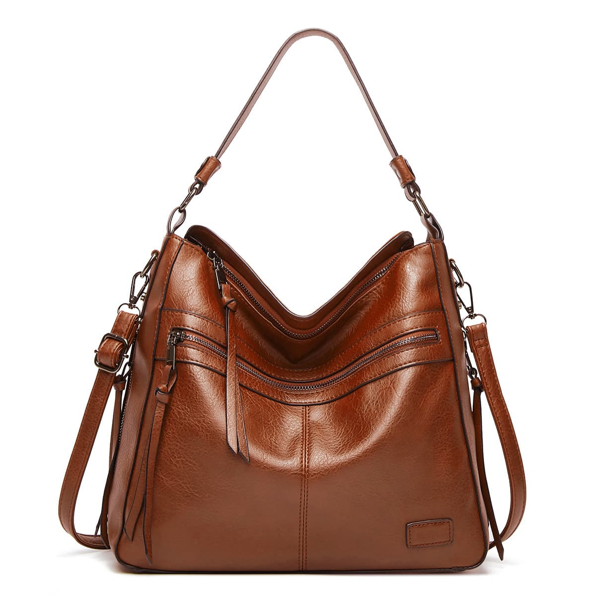 Foreign Trade Bags for Women 2023 New European and American Trendy Double Zipper Tote Bag Single Shoulder Crossbody Bag Wholesale