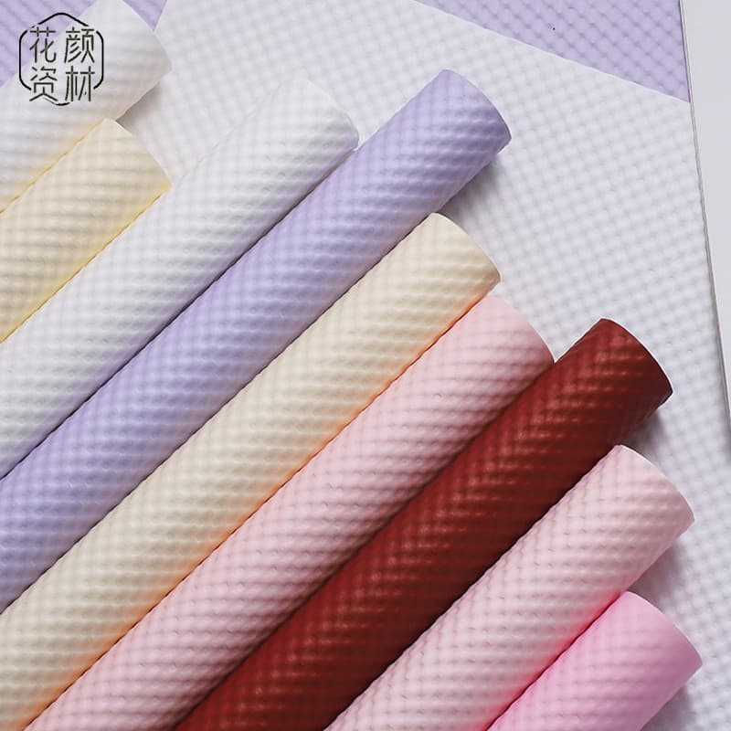 Huayan Artistic Style Paper - Polka Dot Embossed Waterproof Flower Wrapping Paper with Puff Relief Texture for Fresh Flower Packaging