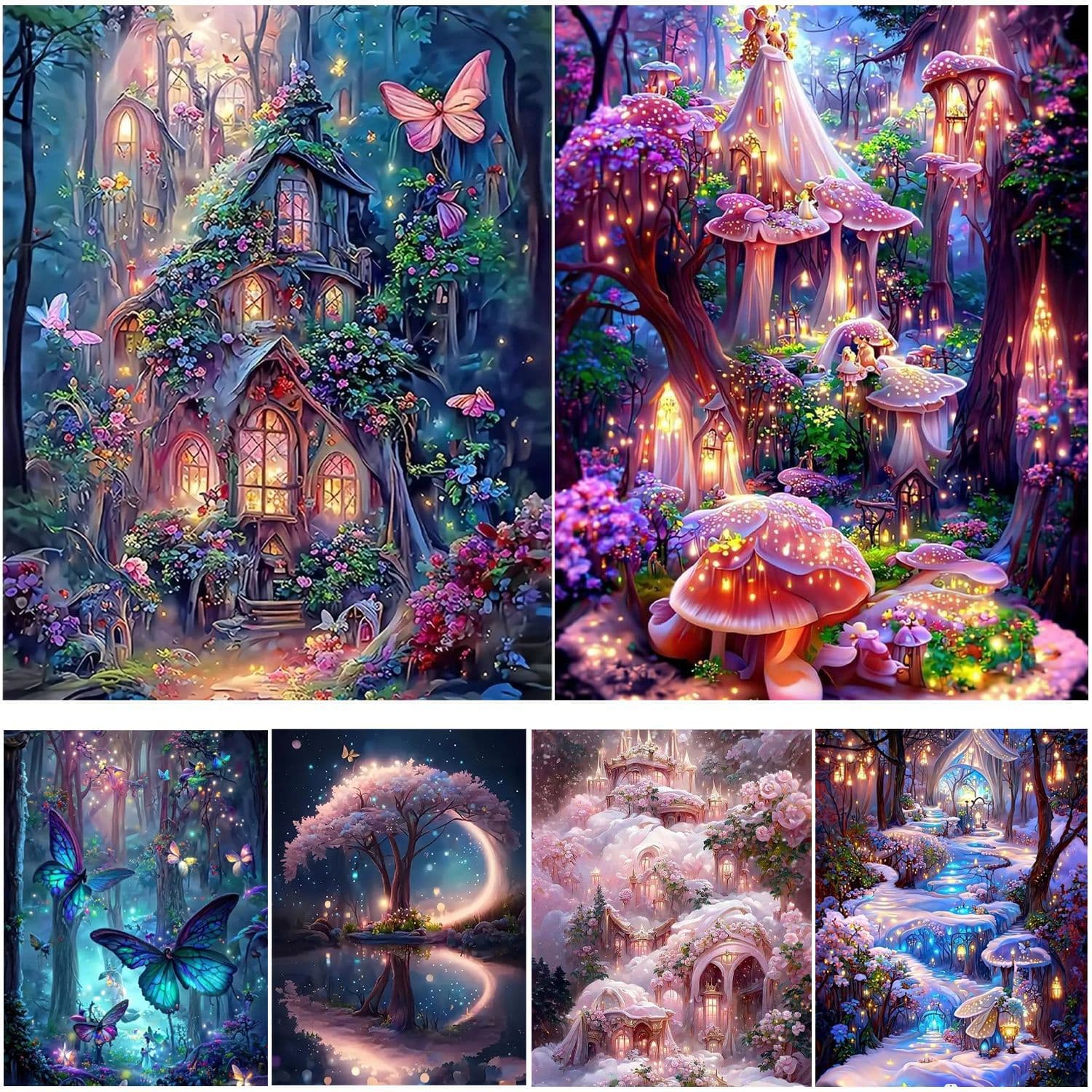 New Cross-Border Diamond Painting, Magic Landscape DIY Full Drill Diamond Embroidery, Diamond Painting Kit Wholesale Drop Shipping
