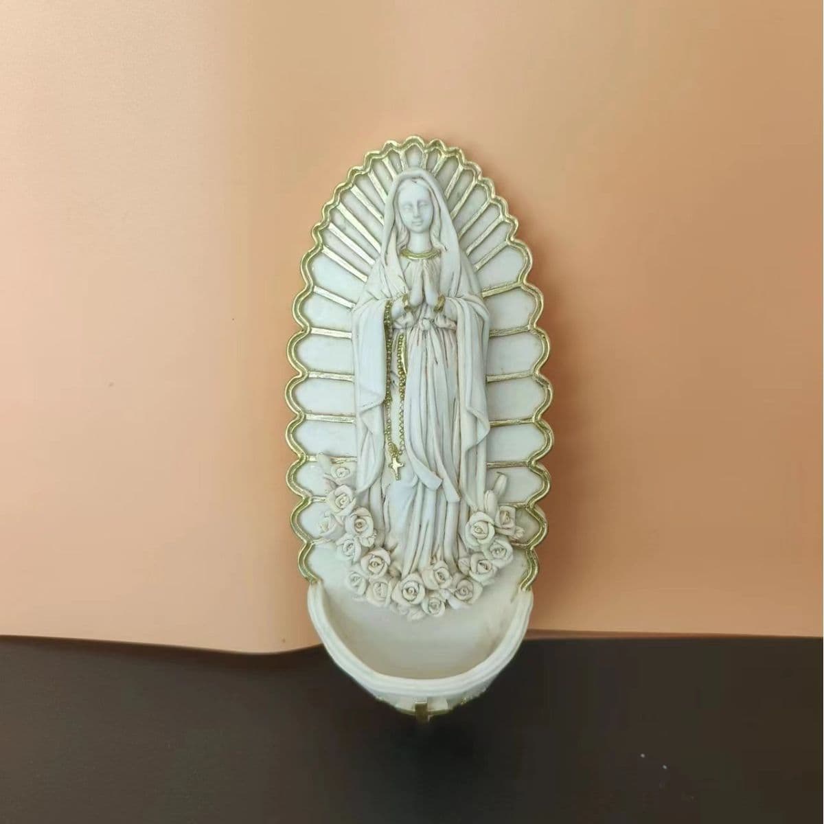 Amazon Cross-border Exquisite Resin Lourdes Maria Water Basin Hanging Ornament Gift