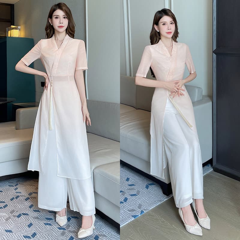 2025 New Beautician Ear Cleaning Master Uniform, Wellness Club Technician Workwear Set Women's Foot Therapy Work Clothes 1528