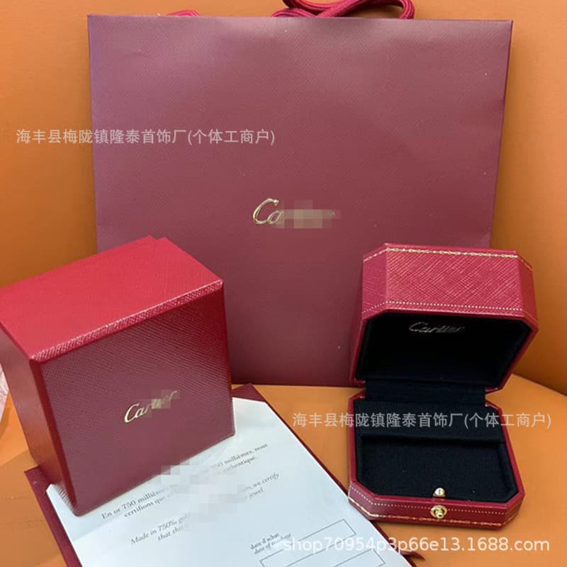 Original Cartier packaging box, Cartier engagement ring box, counter Cartier bracelet earring stud gift box set