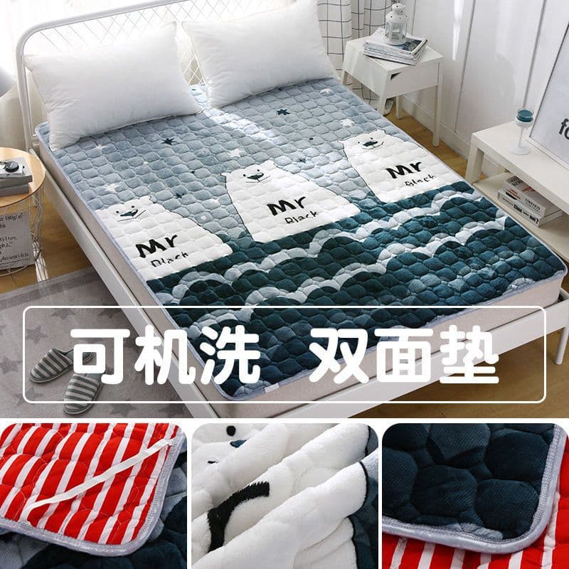 Thick Flannel Mattress, Student Single Dorm Tatami Mattress, Floor Bedding, Double Bed Mattress, Sponge Protective Pad