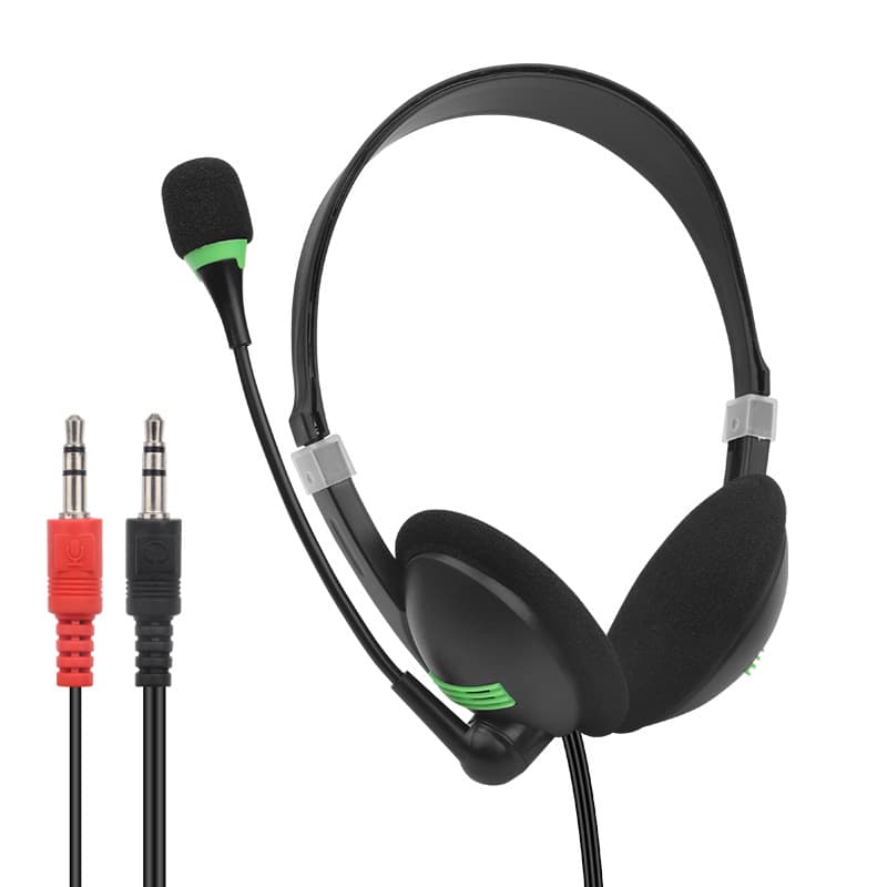 Wholesale Call Center Headset Over-Ear Computer Headphones Gaming Earbuds with Microphone Cheap 3.5mm