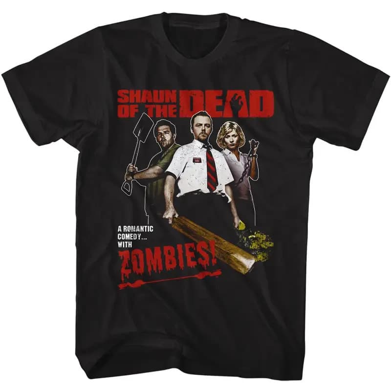 Summer Shaun of The Dead T-Shirt Men Zombie Romantic Comedy