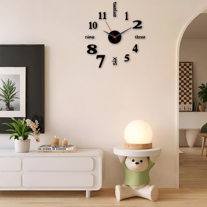 Wall Clock High-End DIY Decoration Silent Digital Electronic Clock Simple Living Room Study