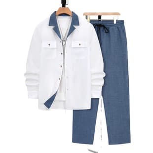 Wholesale 2025 Creative Men's Suit Set Formal Korean Slim Fit Suit for Wedding Casual Wear