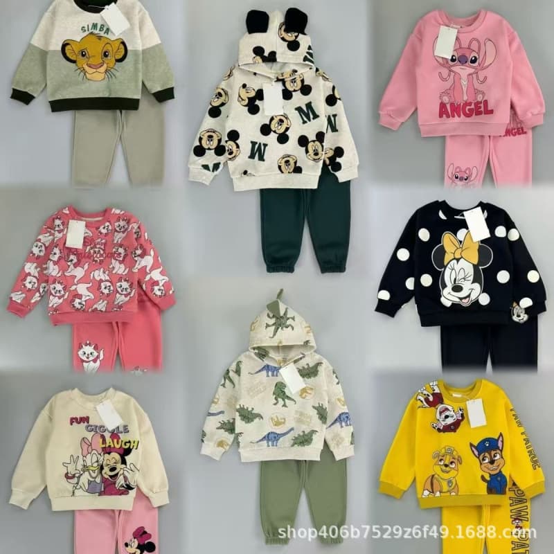 Amazon Cross-border Patpat Children's Hoodie Set New Style for Boys and Girls, Two-piece Set Children's Clothing Wholesale