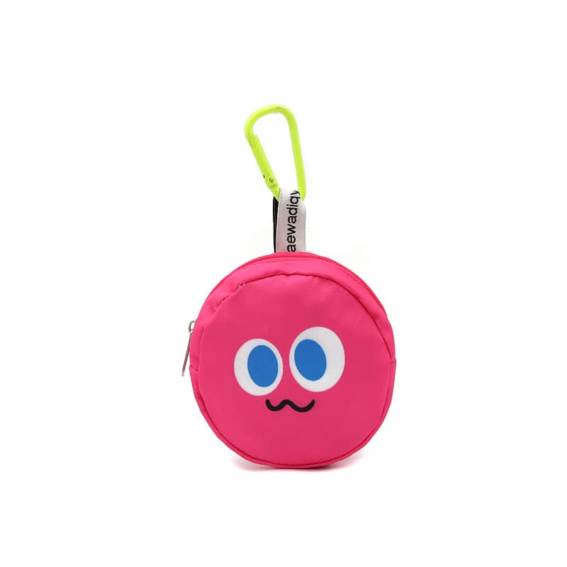 Original Trendy Design Smiley Face Key Storage Bag, Mini Earphone Coin Purse Pendant, Cute Cartoon Earphone Case
