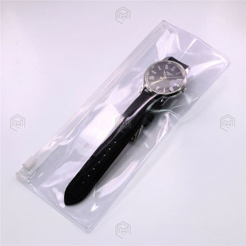 Universal Rectangular Plastic Self-Sealing Bag Watch Packaging Slide Zipper Bag Transparent Lanyard Bag Block Zipper Bag