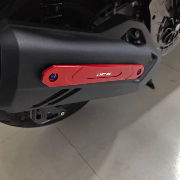 Compatible with Honda PCX160 Modified Accessories Exhaust Cover Decorative Bracket Aluminum Alloy Exhaust Protection Anti-Friction Edge Strip