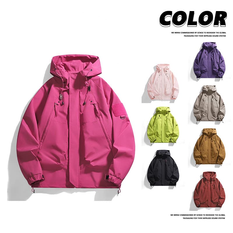 2025 Men's Jacket, Outdoor Mountaineering Clothing, Workwear, Multi-pocket Waterproof Outdoor Windbreaker, Couple Trendy Brand Outerwear