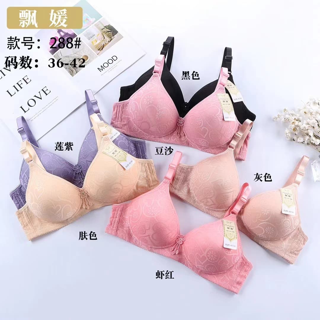 Foreign Trade Style Bra Without Underwire, Three-Row Hook Design, Seamless Thin Bra for Women, Comfortable and Breathable, Suitable for Middle-Aged and Elderly, Wholesale