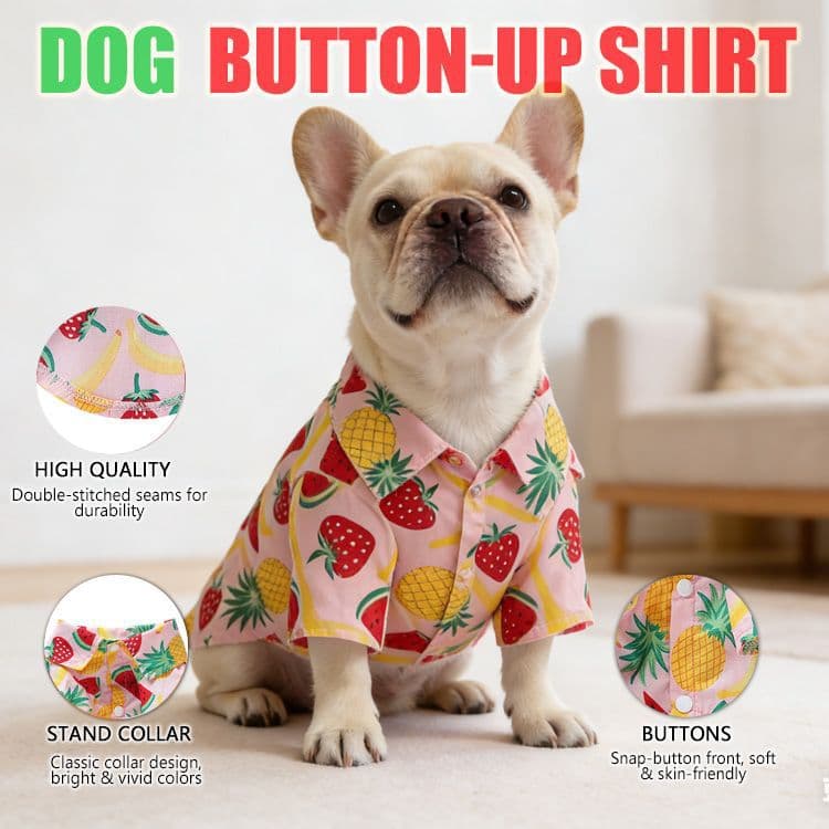 Cross-border Spring/Summer Breathable Pet Clothes Beach Dog Walking Simple Casual Summer Shirt Dog Clothing