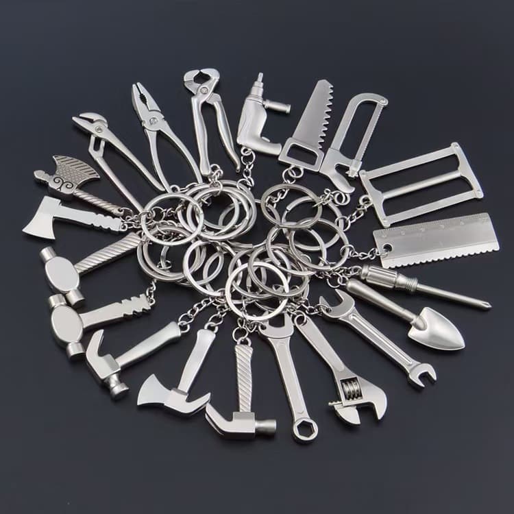 Creative mini simulation tool keychain adjustable wrench keychain multi-function tool caliper pendant small gift