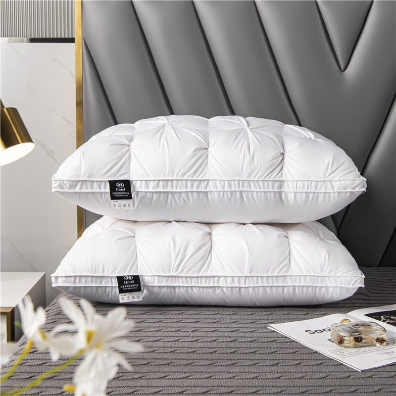Wholesale 100% Cotton Pillow for Dormitory, Home, and Cervical Support with Down Alternative Fiber Fill, Suitable for Five-Star Hotels