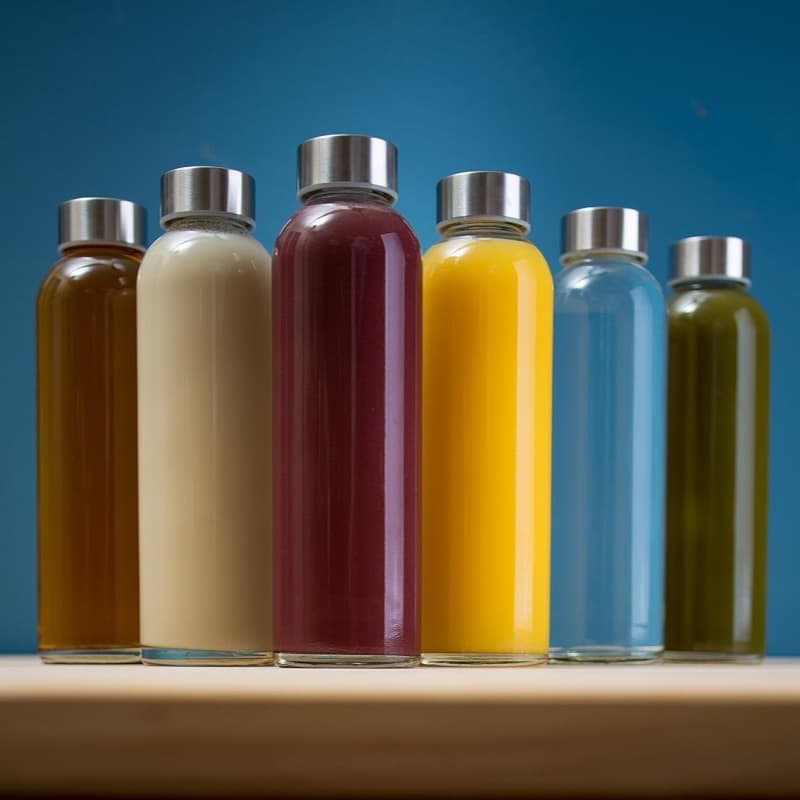 Amazon Glass Cup with Small Steel Lid Sports Water Bottle Diving Glass Cup Custom Logo Suitable for Juicer Refrigerator