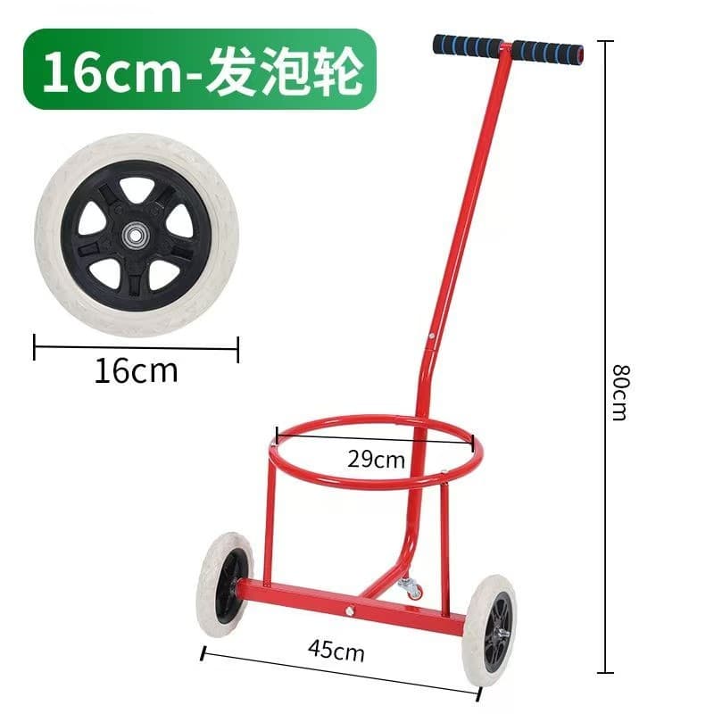 Agricultural portable wastewater hand cart for dirty water disposal and liquid transport in rural areas