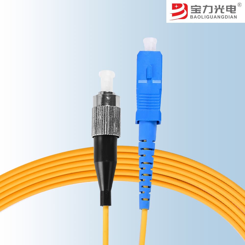 Baoli Optoelectronics Low Smoke Halogen-Free Telecom Grade Single-Mode Single-Core SC-FC2.0 Pigtail Fiber Optic Patch Cable