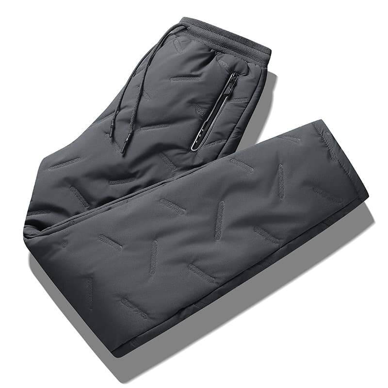 Autumn/Winter Waterproof Cold-Resistant Lamb Fleece Pants, Loose Fleece Lined Thickened Large Size Straight Leg Warm Cotton Pants Men's Sport Pants